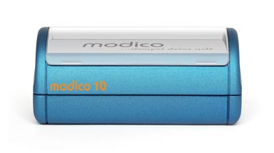 Modico 10 Stempel metallicblau