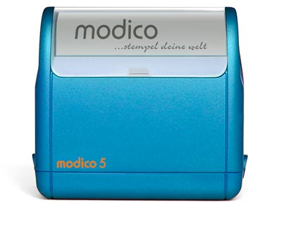 Modico 5 Stempel metallicblau