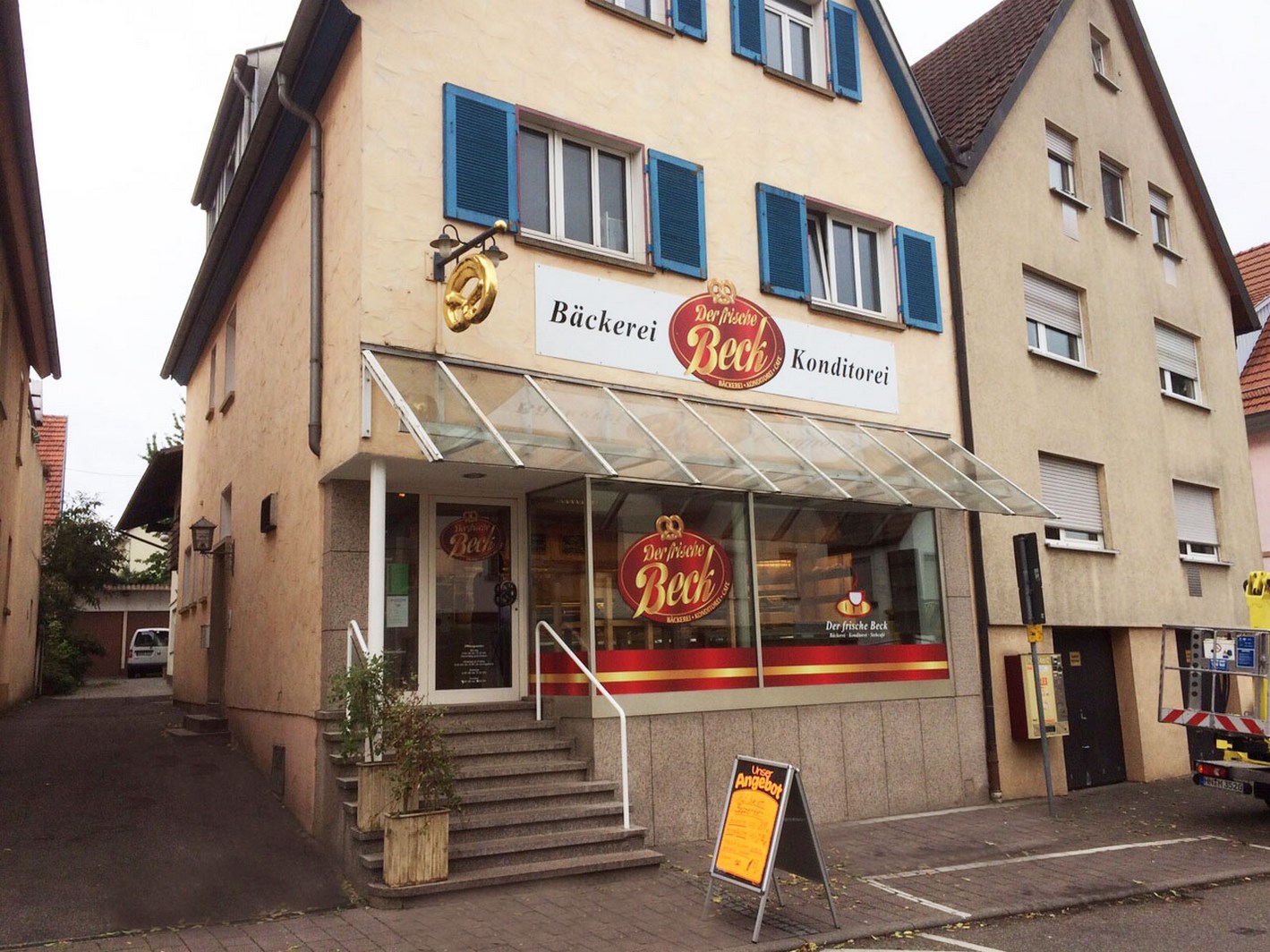 Firmenschild Bäckerei Beck Leingarten