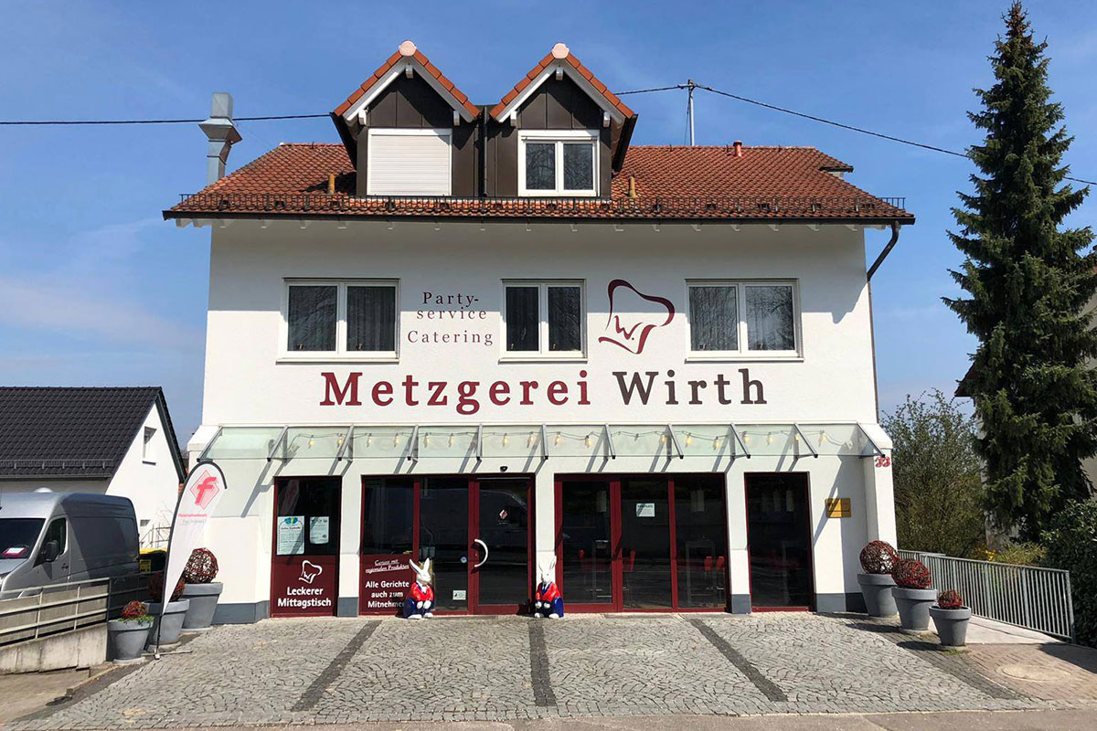 Fassaden-Bemalung Metzgerei Wirth Biberach