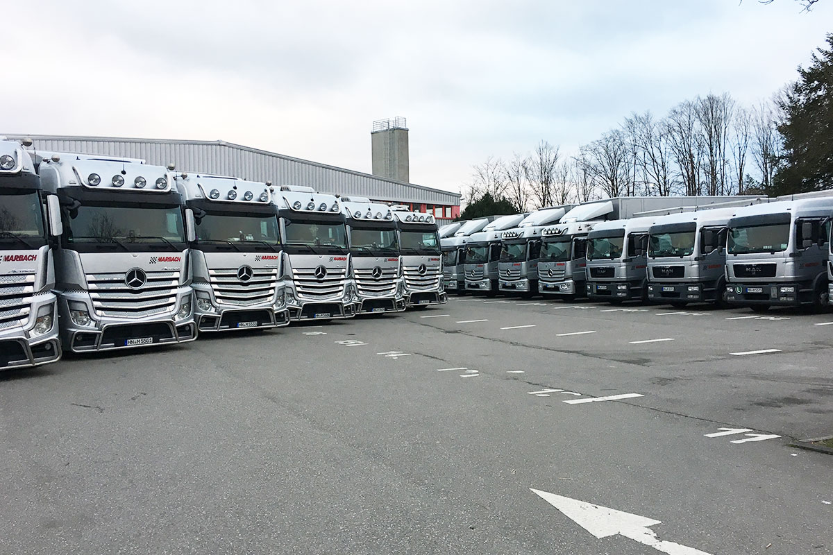 LKW-Flotte Spedition Marbach