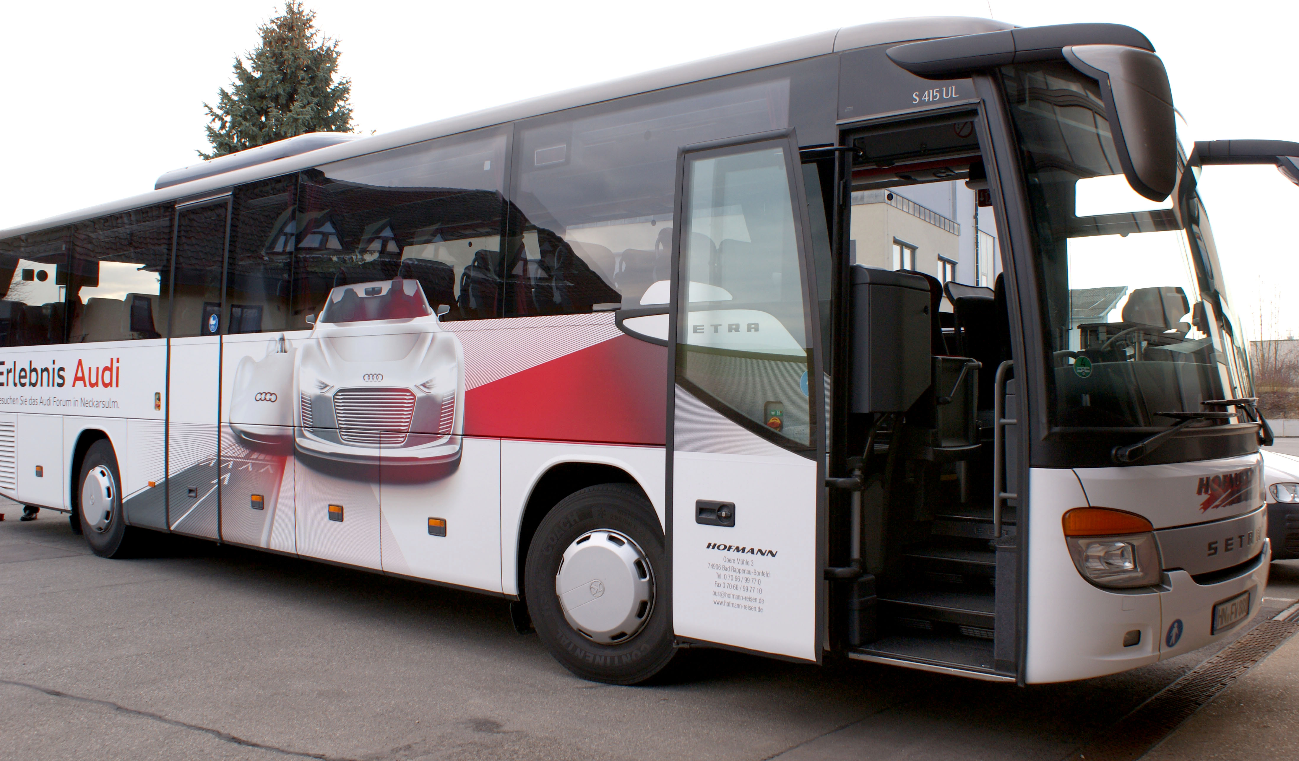 Busbeschriftung Audi Bus Neckarsulm