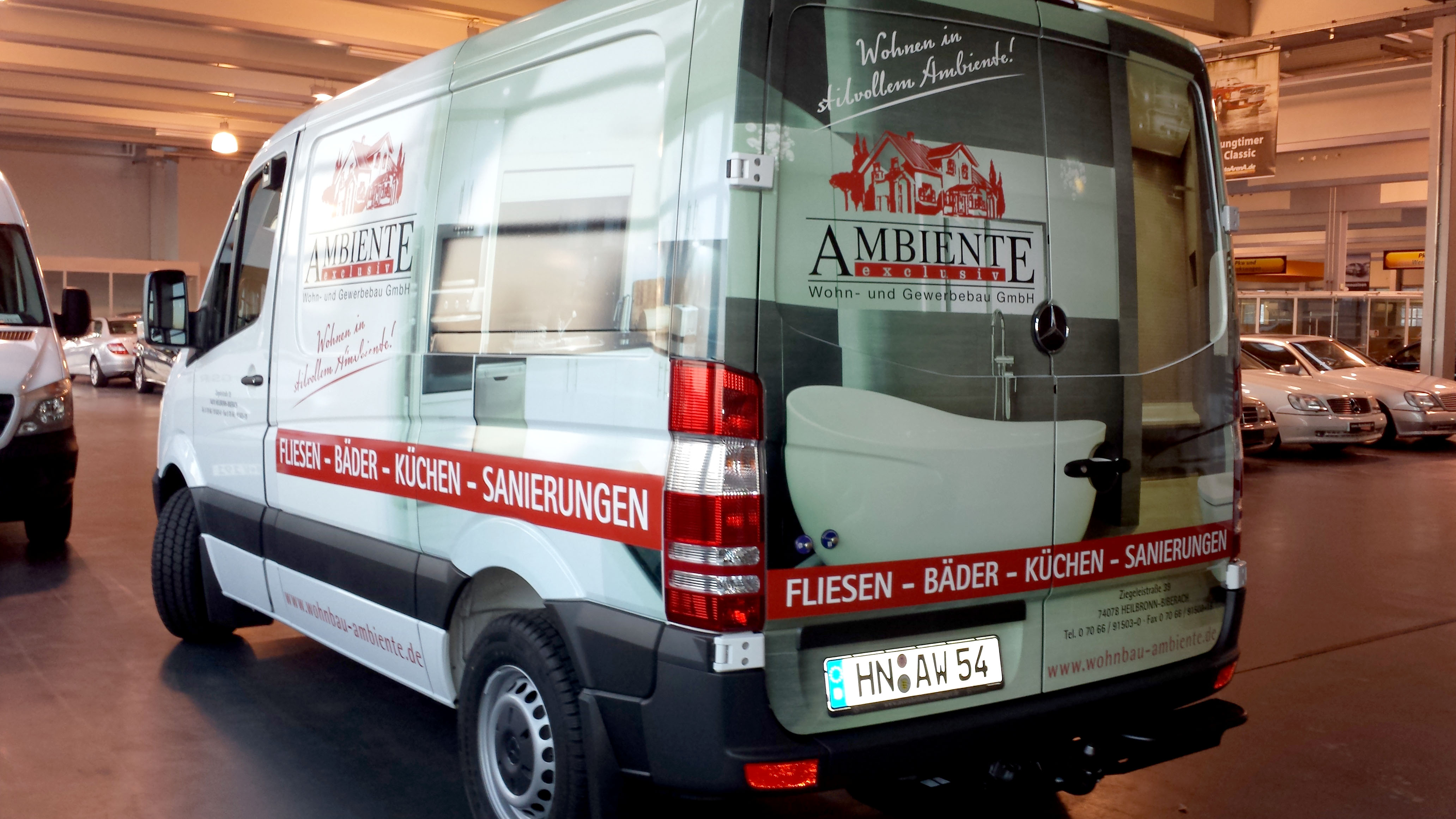 Fahrzeugbeschriftung Ambiente Wohnbau Heilbronn