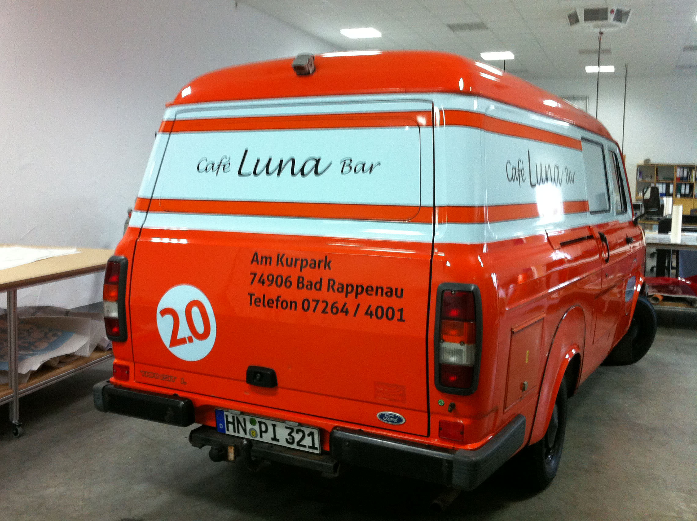 Fahrzeugbeschriftung Luna Bar Bad Rappenau