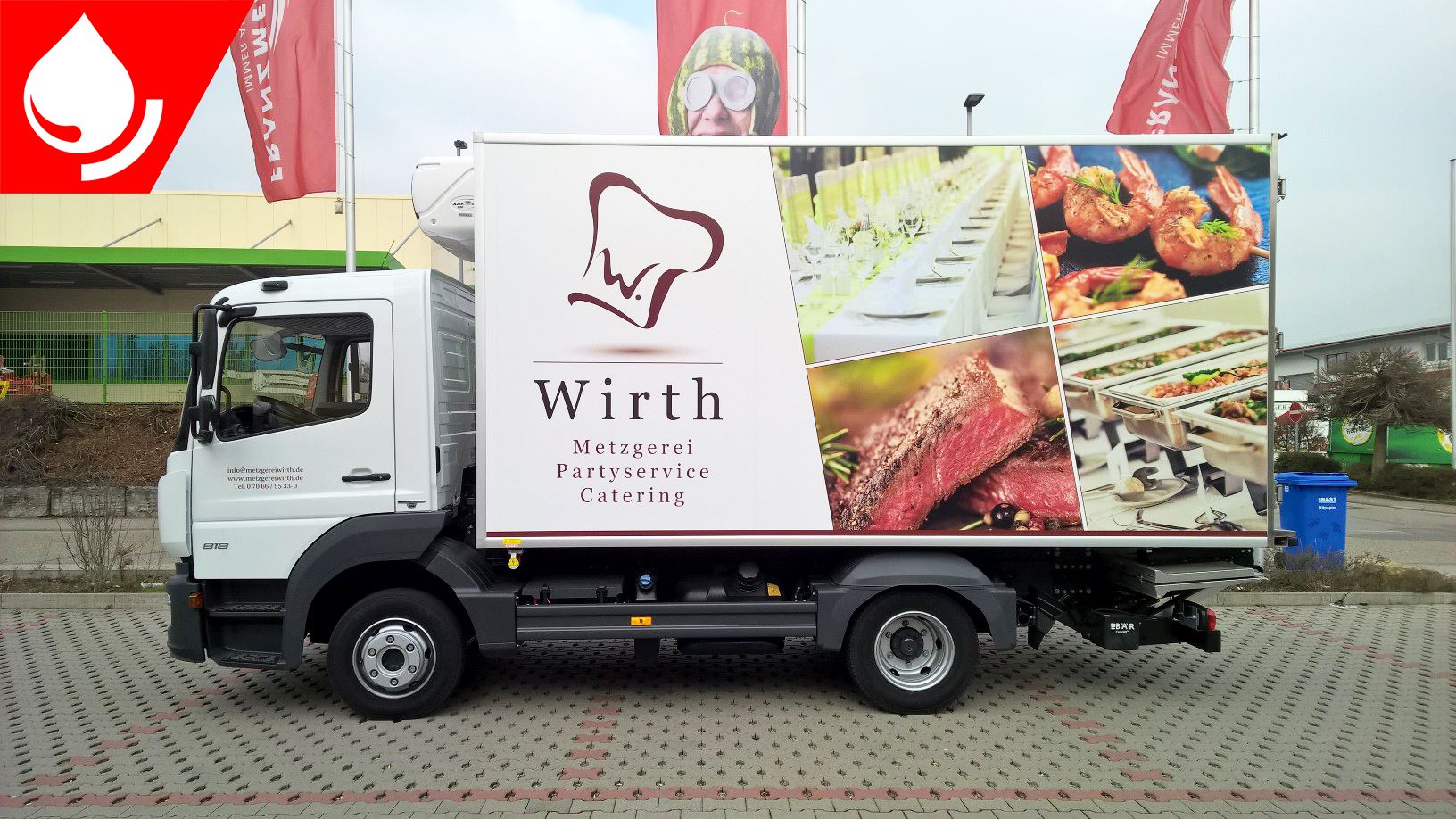 LKW Beschriftung Metzgerei Wirth Heilbronn
