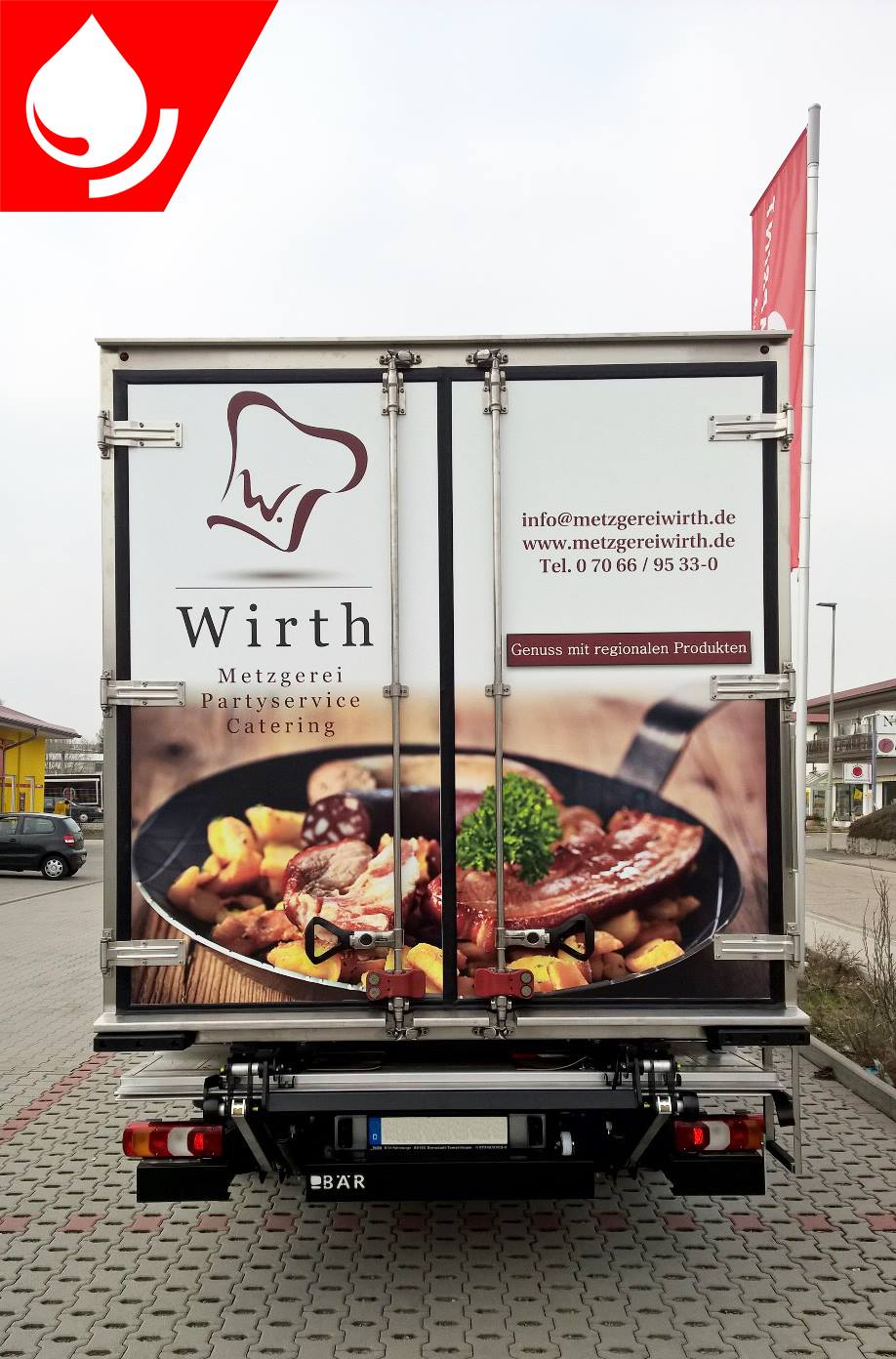 LKW Beschriftung Metzgerei Wirth Heilbronn