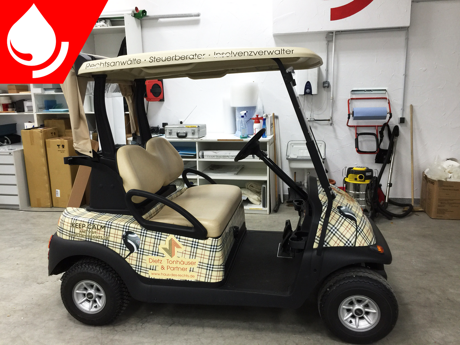 Fahrzeugbeschriftung Golfcar Golfclub Bad Rappenau