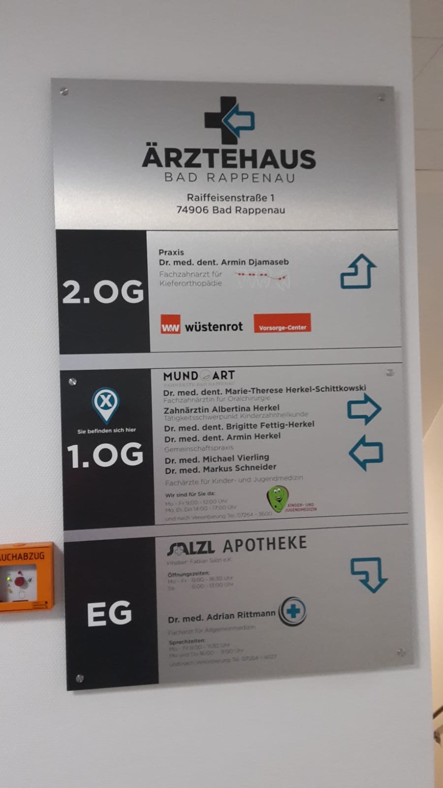 Leitsystem Ärztehaus Bad Rappenau