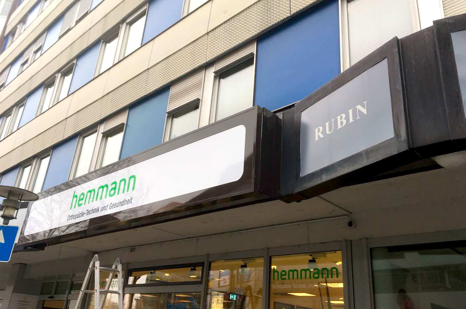 Lichtwerbung Hemmann Orthopädie Pforzheim