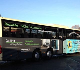 Busbeschriftung Werbebus Hofmann Busreisen Bad Rappenau