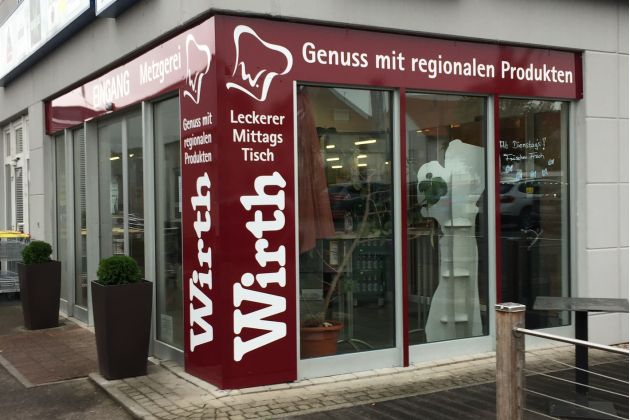 Werbeschilder Metzgerei Wirth