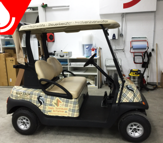 Fahrzeugbeschriftung Golfcar Golfclub Bad Rappenau