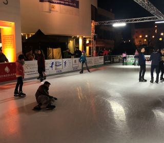 Banden- und Fassadenwerbung Eisbahn Bad Rappenau