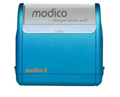 Modico 4 Stempel metallicblau