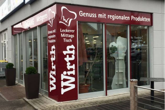 Werbeschilder Metzgerei Wirth