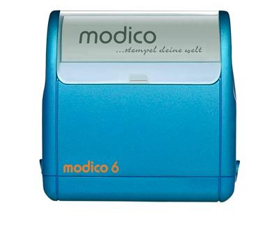 Modico 6 Stempel metallicblau