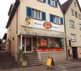 Firmenschild Bäckerei Beck Leingarten