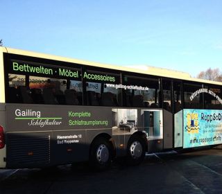 Busbeschriftung Werbebus Hofmann Busreisen Bad Rappenau