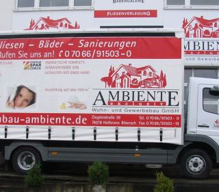 LKW Beschriftung Ambiente Wohnbau