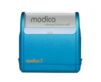 Modico 2 Stempel metallicblau