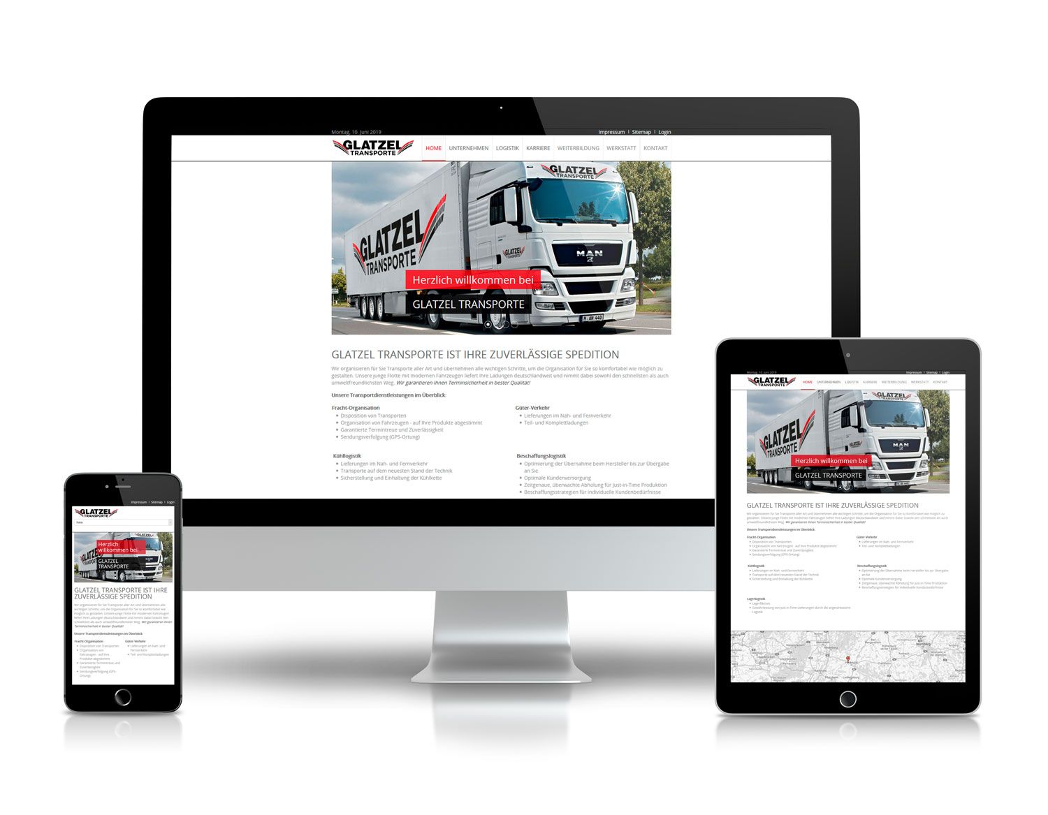 Homepage Glatzel Transporte